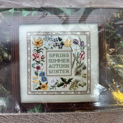 #ad A Garden For All Seasons Sampler Counted Cross Stitch Pattern 128 x 128 Squares $5.95