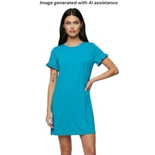 Michael Michael Kors XL teal ruffle sleeve dress
