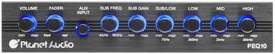 Planet Audio PEQ10 Car Equalizer - 4 Band, Pre-Amp, Half Din, Subwoofer Outpu...