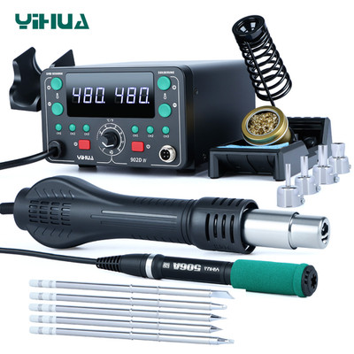 YIHUA 902D-IV 775W T12 Soldering Iron Kit & Hot Air Desoldering Rework Station