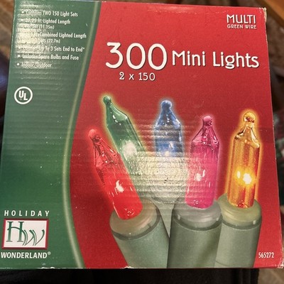Three Hundred Colored Mini Lights New Never Opened Box