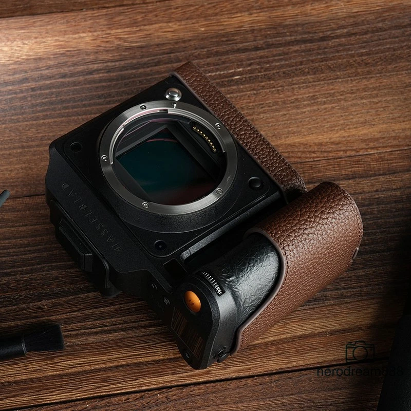 Medio estuche para cámara Hasselblad X2D2 X2DII 100C cubierta de cuero TP inserto hecho a mano Foto 4 de 4