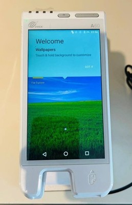 PAX A60 Smart Mini Payment Terminal POS Battery Charges, Untested App, for parts