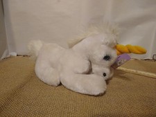 Vintage R. Dakin  Co 1979 White Utopia Unicorn Horse Stuffed Plush 11  Tags