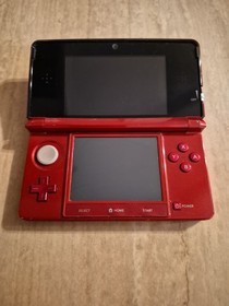 Nintendo 3DS Flame Red Handheld Console System CTR-001 With Charger Works 