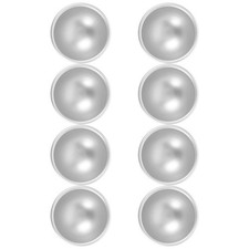 8 piezas moldes semicirculares de aluminio molde para pasteles de aluminio lata para cupcakes