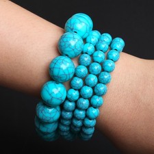 Wholesale Smooth Imitated Turquoises Stone Beads Round Loose Beads 6mm - 16mm