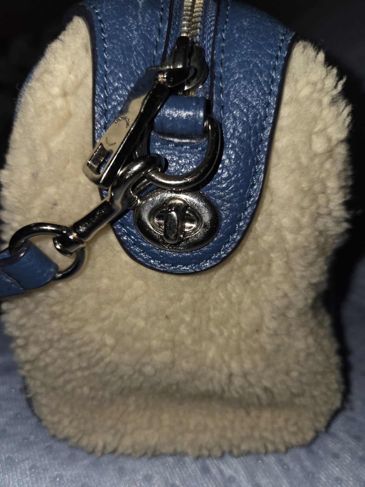 Authentic COACH  Shearling/Leather MINI BENNETT S… - image 12