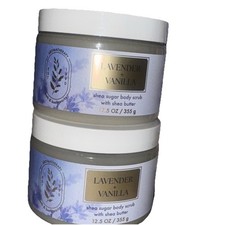 2x Bath  Body Works Lavender Vanilla Shea Sugar Body Scrub 12.5 oz Aroma New