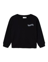 Sweatshirt Name IT MäDchen Nkfoldet Ls RLX Bru Box, Schwarz, 122-128 EU