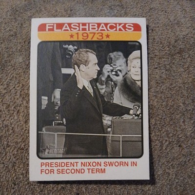 2022 Topps Heritage News Flashbacks NF4 President Nixon Sworn For Second Term BB