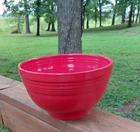 Fiesta Scarlet Red Large Mixing Nesting 11” x 6 1/2” Used Excellent Cond.