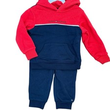 Tommy Hilfiger Baby Boy Signature Colorblock Hoodie and Joggers, 24M
