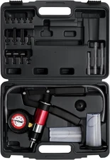 Hand Held Vacuum and Pressure Pump Brake Clutch Fluid Bleeder Tool Kit -Black