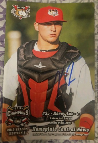 2019 Korey Lee Signed Autograph Tri-City Valleycats Program - Bild 2 von 4
