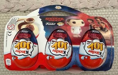 NEW Unopened 3-Pack Kinder Joy Surprise F''STRANGER THINGS'' Eggs *RARE*