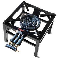 12.2KW TRIPLE KEY HEAVY DUTY CAST IRON LPG GAS BURNER COOKER CATERING OUTDOOR