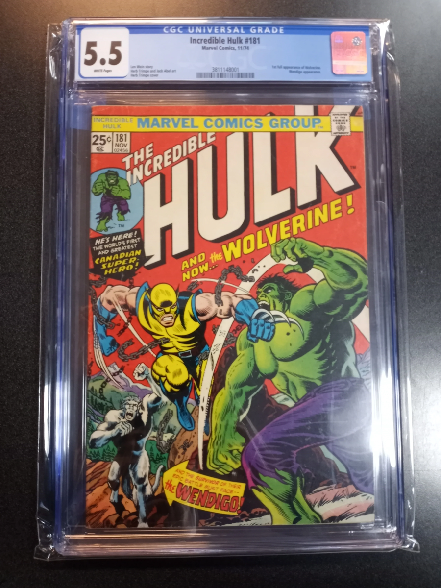 アメコミリーフ The Incredible Hulk #181 CGC 9.8 Incredible Hulk #181 CGC 5.5 First Appearance of Wolverine Marvel