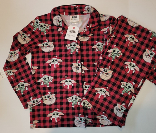 Neu Star Wars Slumber L Baby Yoda 2-teiliges rotes Pyjama-Set Munki Munki Oberteil Hose Neu mit Etikett - Bild 19 von 19