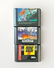 Sets Genesis - Lot Of 3 - Road Rash 2 Combat Cars Super Thunder Blade - Working