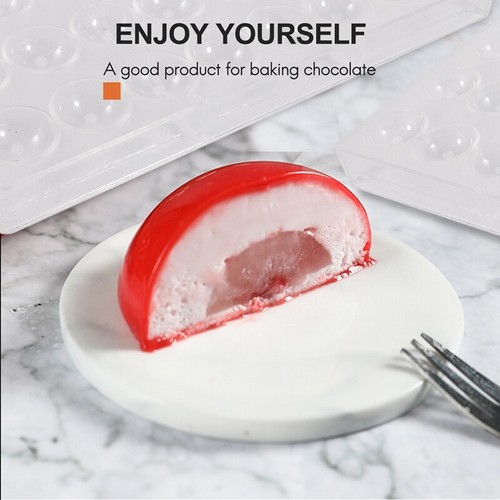 24 Holes Semi Sphere Chocolate Mould Polycarbonate Chocolate Bar Mold Half Ball - Picture 2 of 8