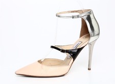 Jimmy Choo Pointed Toe Beige Leather Heel Z4103 Size 36.5 EUR