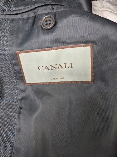 Canali 13290 Men's Grey Plaid Wool Sport Coat Jacket Blazer Size 50 R EU / 40 US - Picture 4 of 7