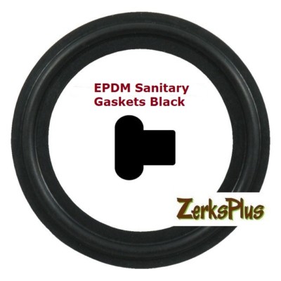 Sanitary Gasket Tri Clamp Style 1/2'' EPDM Black Price for 2 pcs