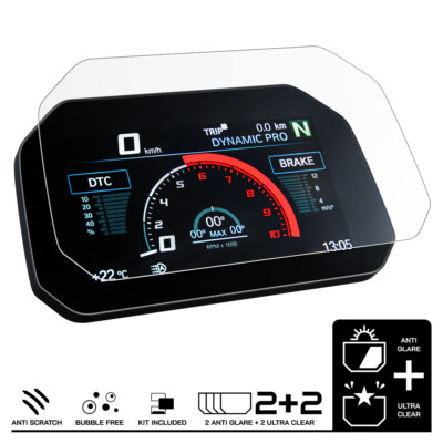 BMW R1300GS (2024-) screen protector 2 x ultra clear & 2 x mirrored