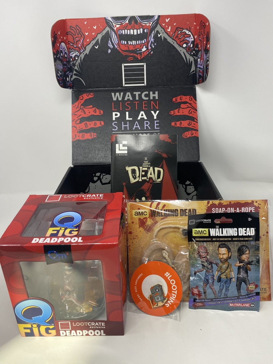 Loot Crate Walking Dead Box 2015 Sealed Exclusive Figure Book Pin 