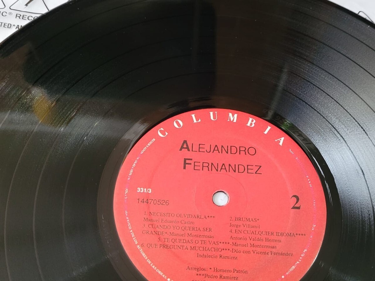 Alejandro Fernández ‎– Alejandro Fernández- 1992 colombia Press EX