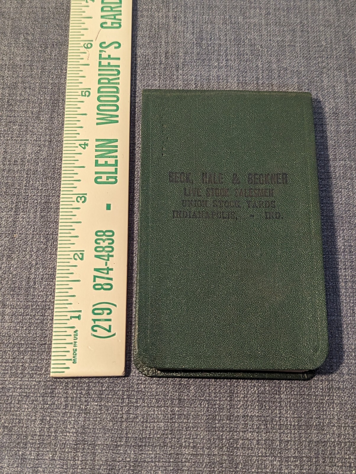 Beck Hale & Beckner Livestock Salesmen Pocket Note Pad & Transaction  Ledger.