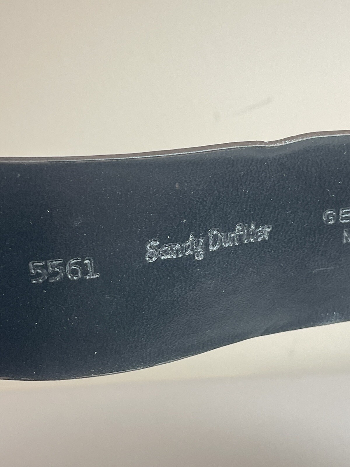 Vintage Sandy Duftler Belt Wide Leather Brown USA Made #5561 image 10