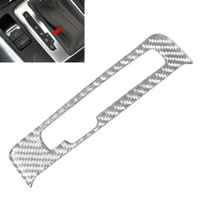Real Carbon Fiber Silver Center Gear Shift Panel Trim Cover Fits 09-12 A4 A5 Q5
