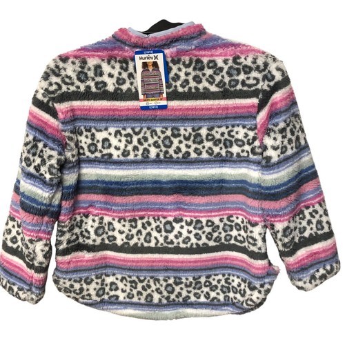 Hurley Girls Sherpa Printed Quarter-Zip Jacket XS 4/5 NWT - Picture 4 of 8