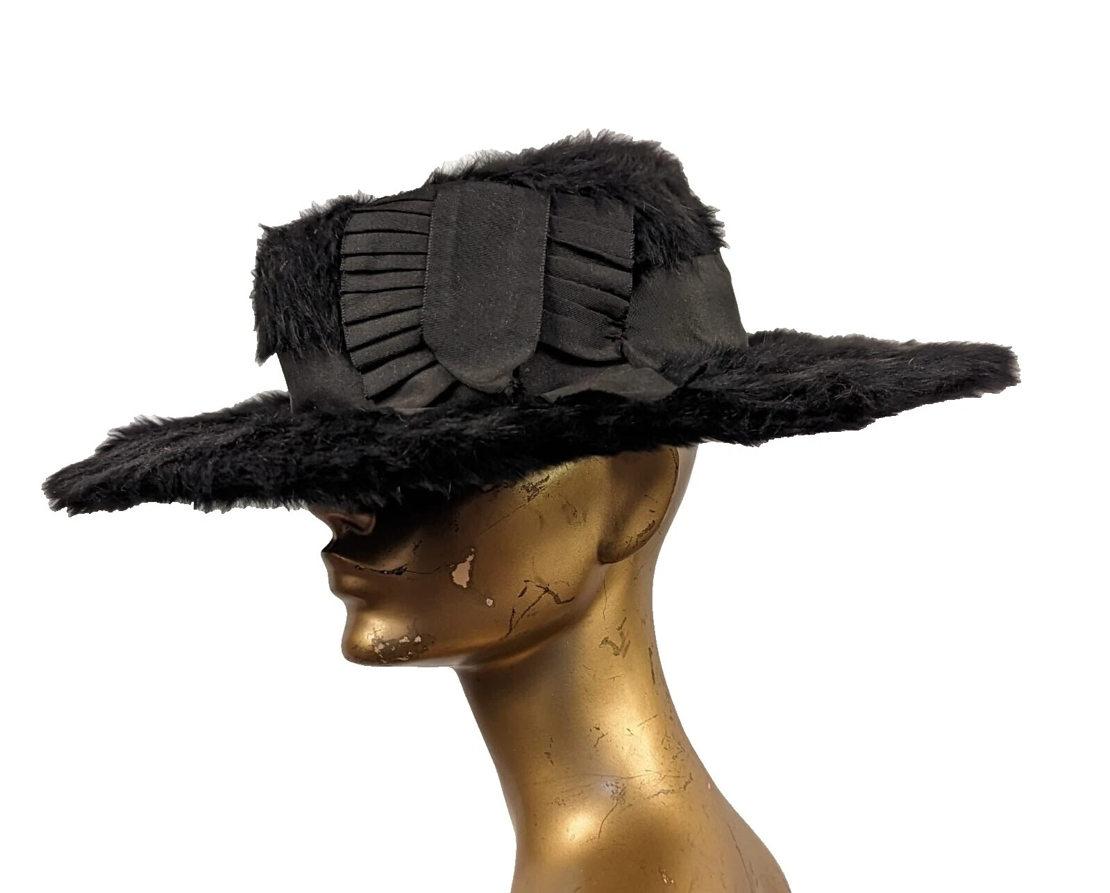 Black Pre 1920 Vintage Hats for Women