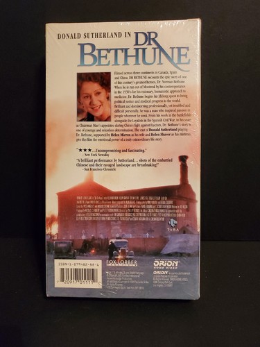 Dr. Bethune (VHS, 1994) Publicity Screener / Promo w/ Donald Sutherland *SEALED* - Picture 2 of 4