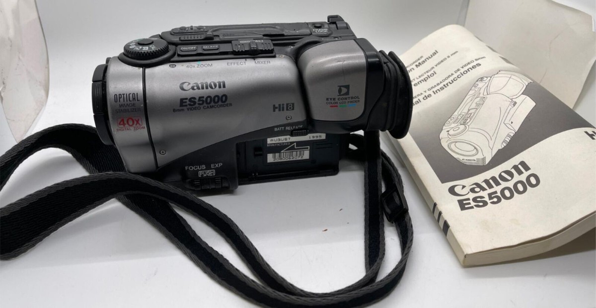 Canon ES5000 Hi8 8MM Video Transfer Camcorder For Parts Only | eBay