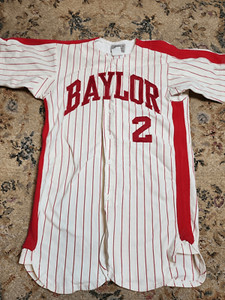 Vintage 60s Baylor School Chattanooga Pinstripe Baseball Jersey Size 38 Medium