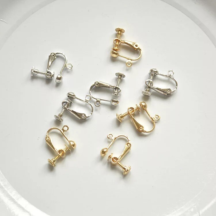 Clip-On Earring Converters Non Pierced Earrings Parts DIY Ear Jewelry Gift