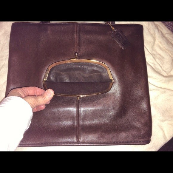 Vintage - Coach Slim Tote With Bonnie Cashin Tote Kiss-Lock 