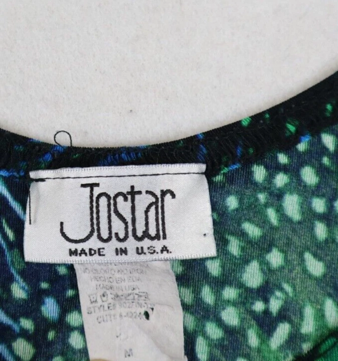 Camiseta sin mangas para mujer JOSTAR talla M túnica texturizada con estampado verde azul Foto 4 de 4