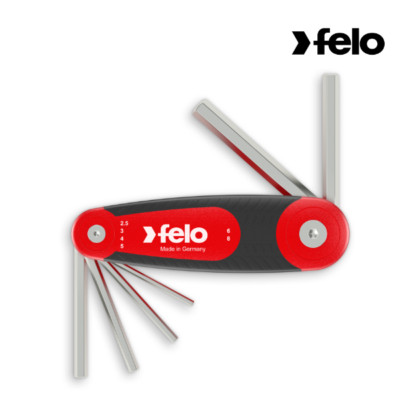 Felo Innensechskantschlüssel-Satz Klapphalter Sechskant 6-tlg. HEX 2,5 - 8,0 mm