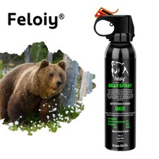 Feloiy 30 Feet BEAR Deterrent Repellent Spray 11 oz GLOW CAP CAMPING HIKING