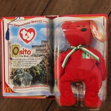 Ty Teenie Beanie Babies 2000 International Bears II Osito The Bear McDonald's