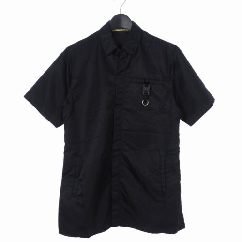 Alyx Button Up W Buckle Shirt Short Sleeve 46 Black Aamsh0025 Men'S - Picture 1 of 7