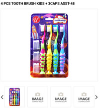 2pk KIDS 4 PACK TOOTHBRUSHES