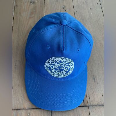 Versace★素敵!Medusa Logo Print Blue Baseball Cap Versace unisex medusa logo blue baseball cap NWOT RRP US$525