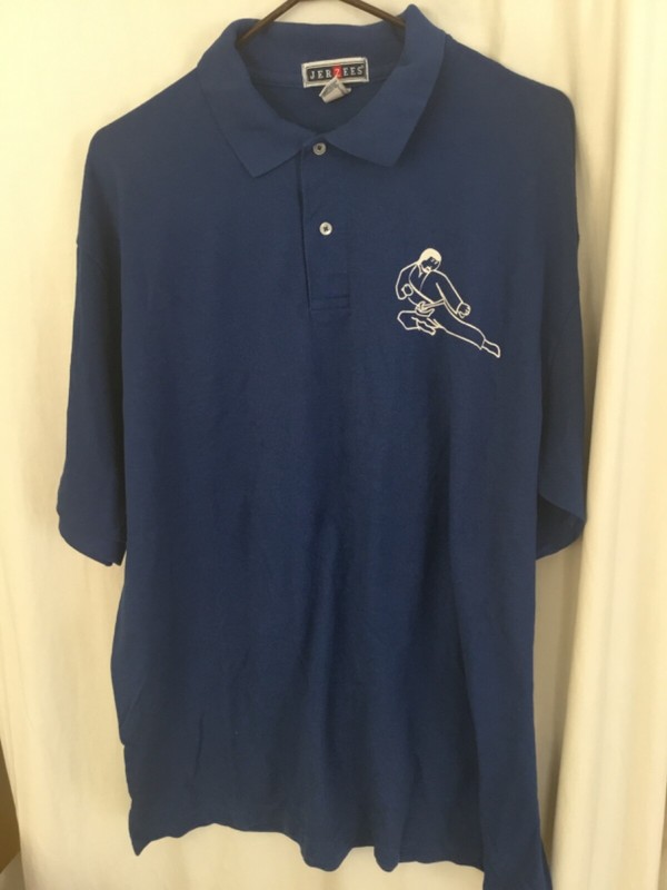 TNT Instructions Taekwondo Staff Polo Blue Shirt New XL 