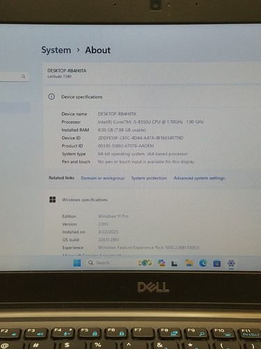 Dell Latitude 7290 12,5" Core i5-8350U @ 1,70GHz 8GB RAM 256GB SSD Windows 11 Pr - Bild 6 von 7